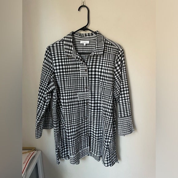 Habitat "Clothes to Live In" Gingham Button Down Tunic Size Medium - Picture 1 of 10